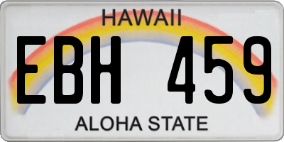 HI license plate EBH459