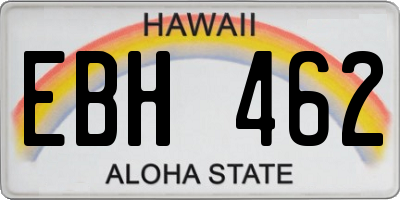 HI license plate EBH462