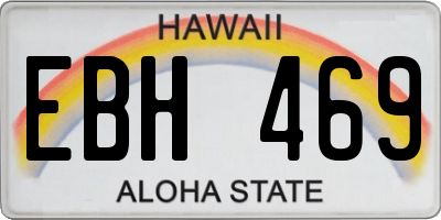 HI license plate EBH469