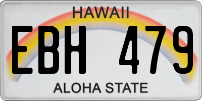 HI license plate EBH479