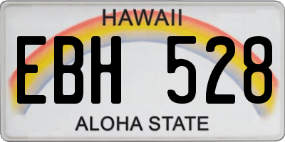 HI license plate EBH528