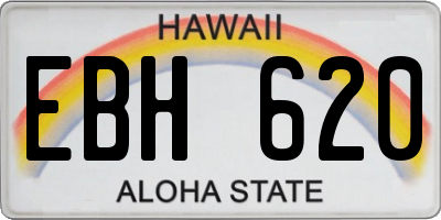 HI license plate EBH620