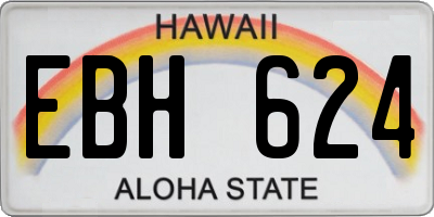 HI license plate EBH624