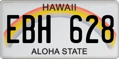 HI license plate EBH628
