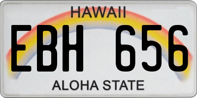 HI license plate EBH656
