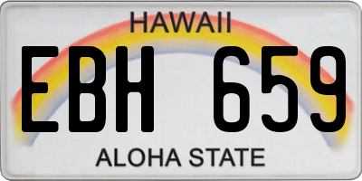 HI license plate EBH659