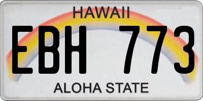 HI license plate EBH773