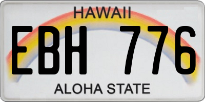 HI license plate EBH776