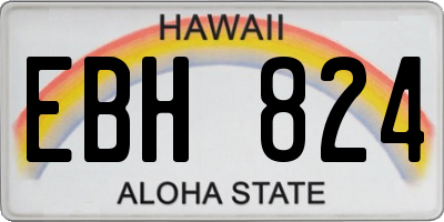 HI license plate EBH824