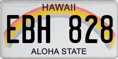 HI license plate EBH828