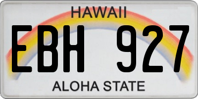 HI license plate EBH927