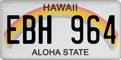 HI license plate EBH964