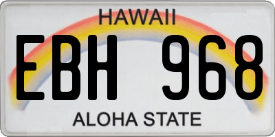 HI license plate EBH968