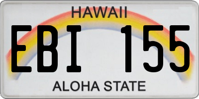 HI license plate EBI155