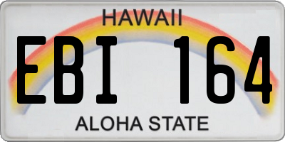 HI license plate EBI164