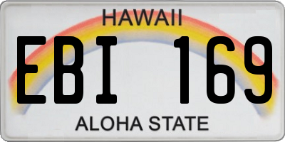 HI license plate EBI169