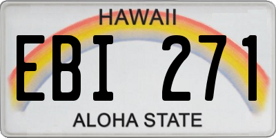 HI license plate EBI271