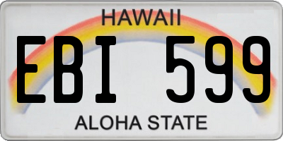 HI license plate EBI599