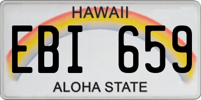 HI license plate EBI659