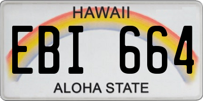 HI license plate EBI664