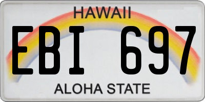 HI license plate EBI697