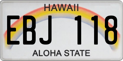 HI license plate EBJ118