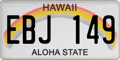 HI license plate EBJ149