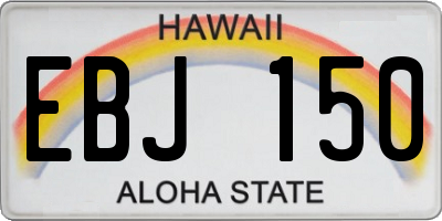 HI license plate EBJ150
