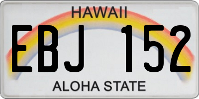 HI license plate EBJ152