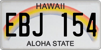 HI license plate EBJ154