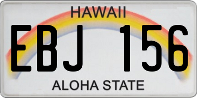 HI license plate EBJ156