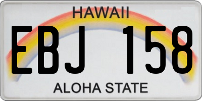 HI license plate EBJ158