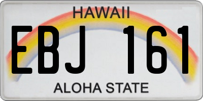 HI license plate EBJ161