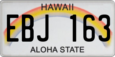 HI license plate EBJ163