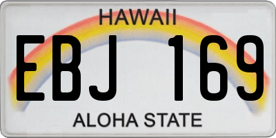HI license plate EBJ169