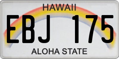 HI license plate EBJ175