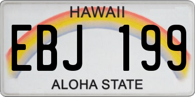 HI license plate EBJ199