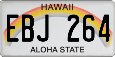 HI license plate EBJ264