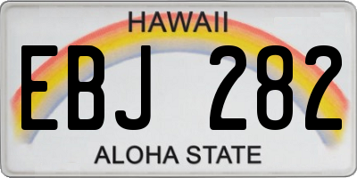 HI license plate EBJ282