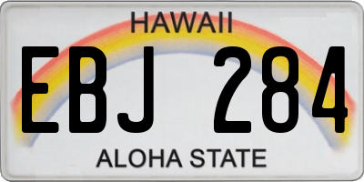 HI license plate EBJ284
