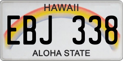 HI license plate EBJ338