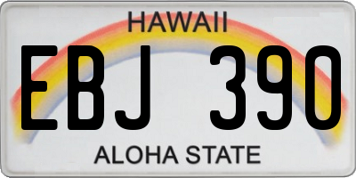 HI license plate EBJ390