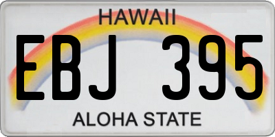 HI license plate EBJ395
