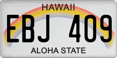 HI license plate EBJ409