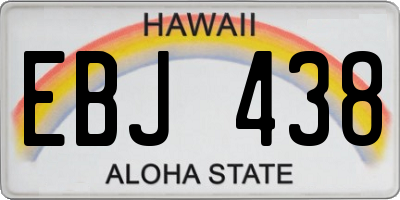 HI license plate EBJ438