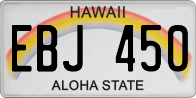 HI license plate EBJ450