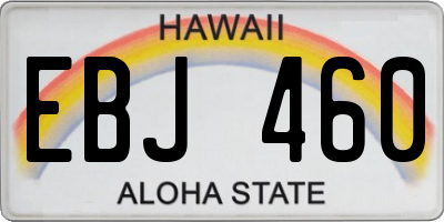 HI license plate EBJ460