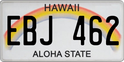 HI license plate EBJ462