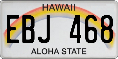 HI license plate EBJ468