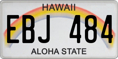 HI license plate EBJ484